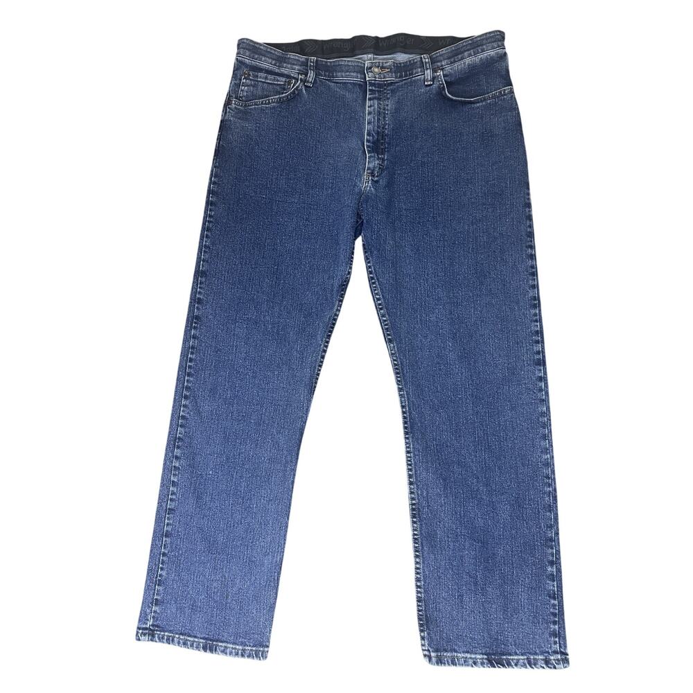 Wrangler Jeans Mens 38x30 Blue Denim Straight Fit Stretch Cotton Spandex 96CFWSW